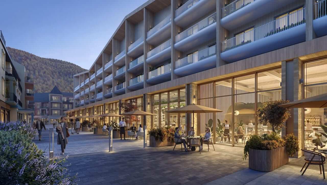 Rendering of Freed Blue Mountain retail