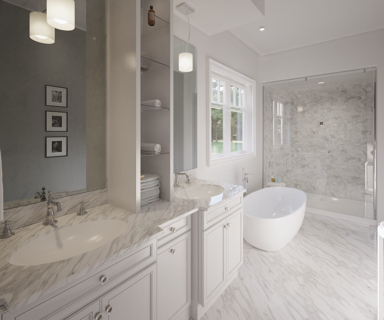 Rendering of Cork & Vine interior ensuite