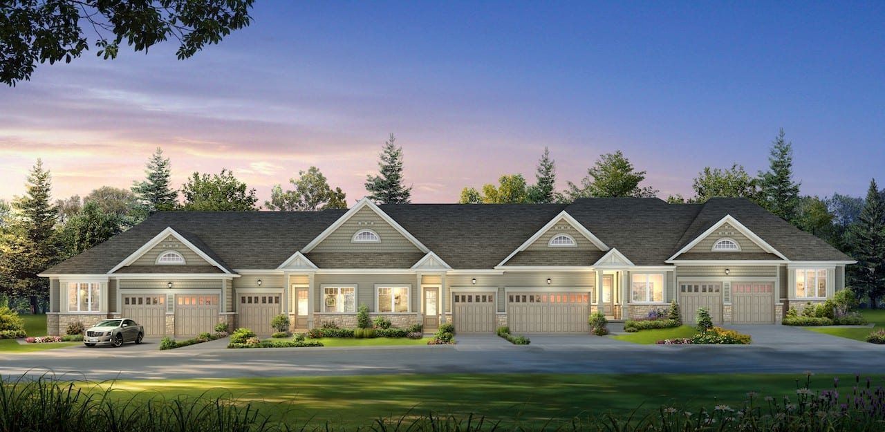 Rendering of Cork & Vine wide townhouse exterior