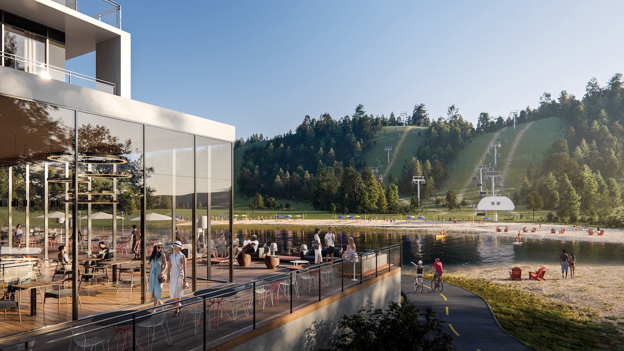 Rendering of Horseshoe Residences outdoor restaurant