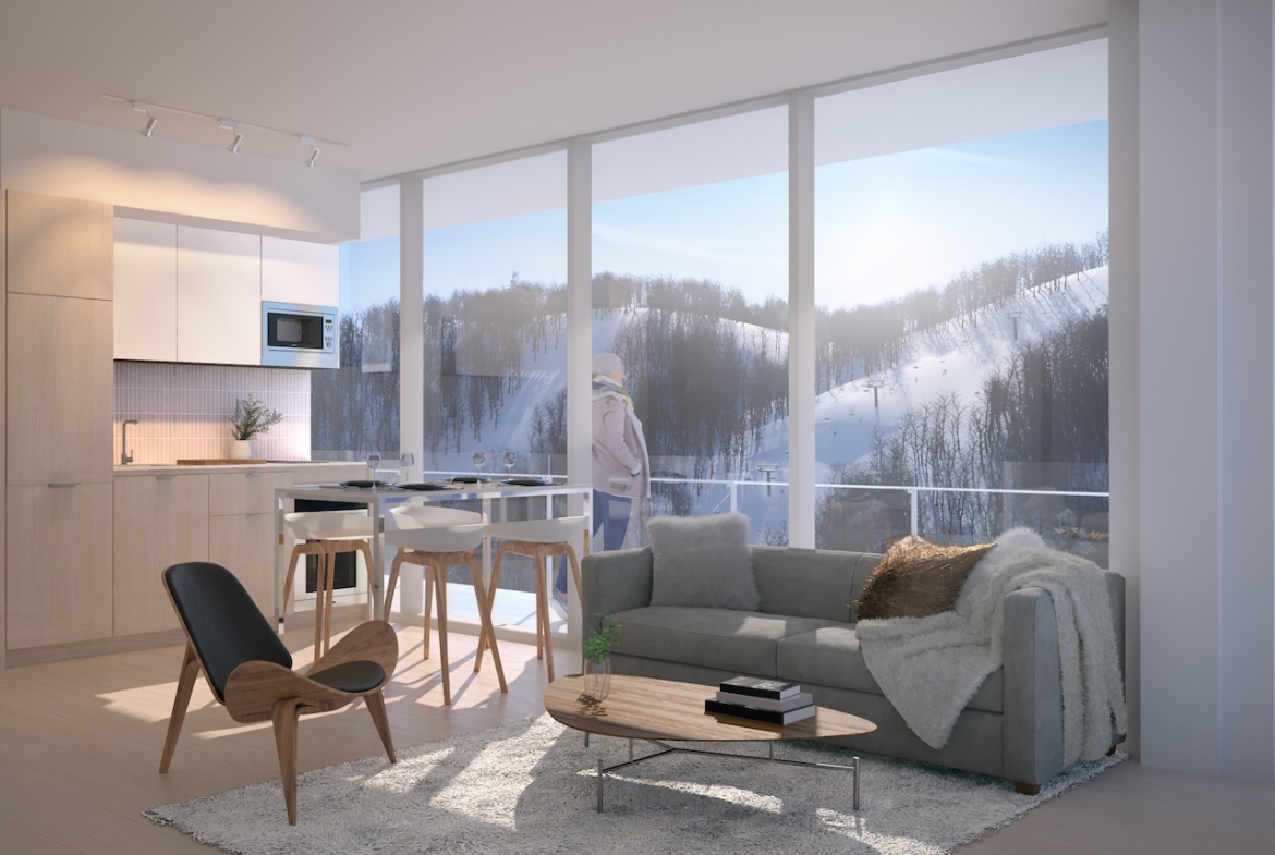 Rendering of Horseshoe Residences suite interior