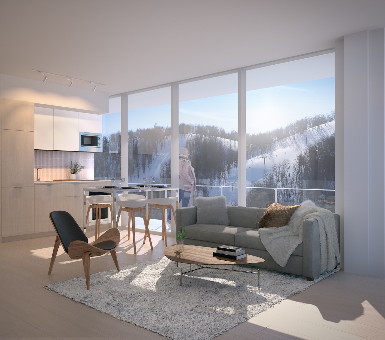 Rendering of Horseshoe Residences suite interior