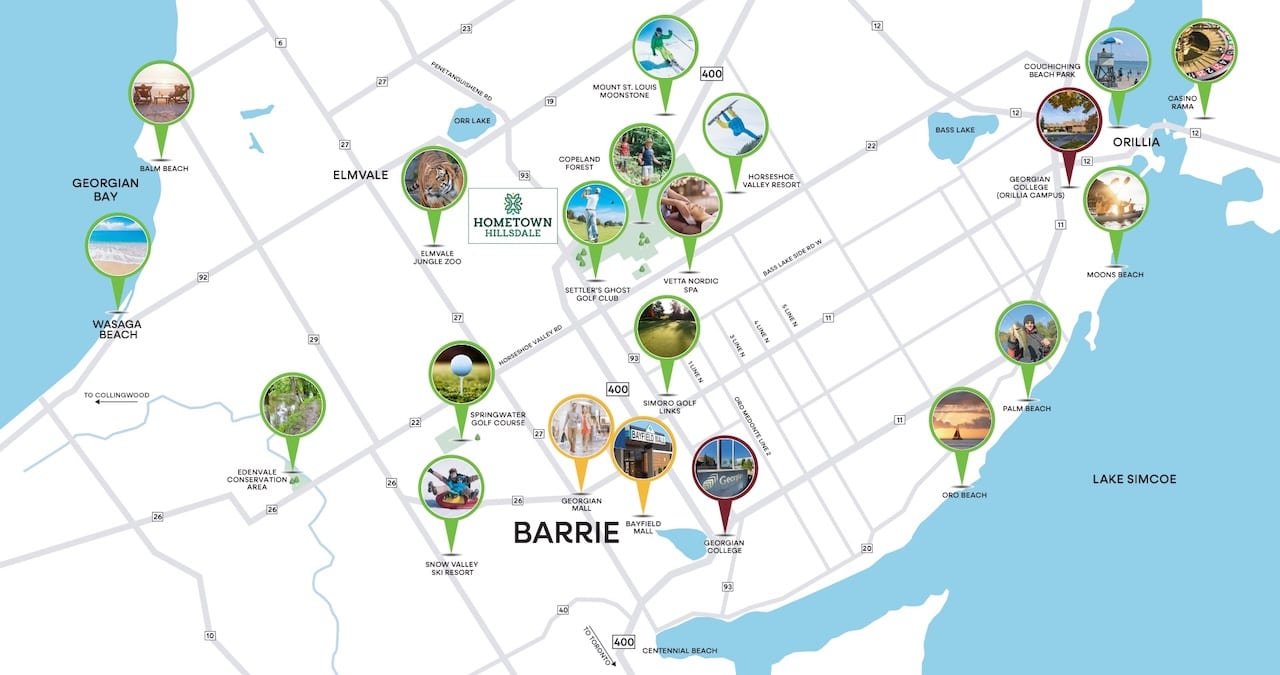 Amenity map of Hometown Hillsdale