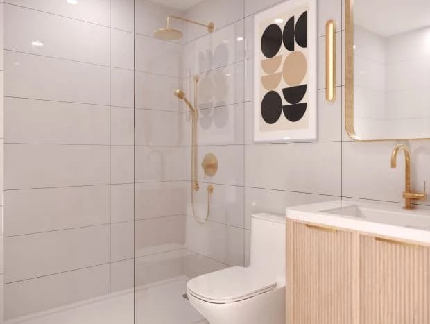 Rendering of Park Place Condos interior suite bathroom light