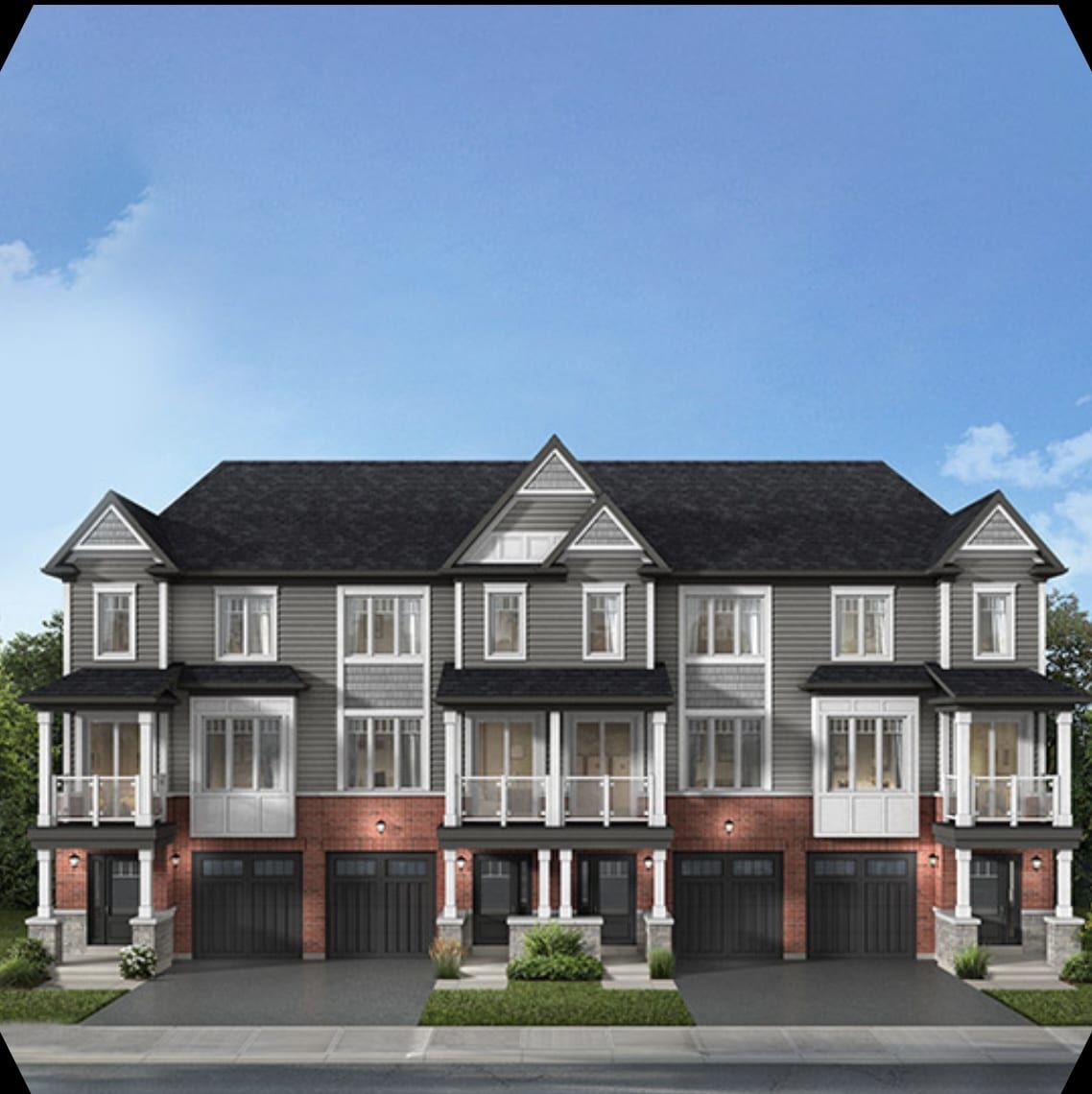 Rendering of Cork & Vine townhome exterior