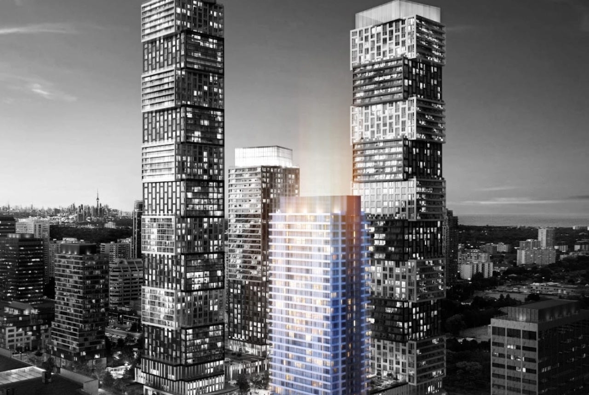 Rendering of Exchange Signature Residences exterior