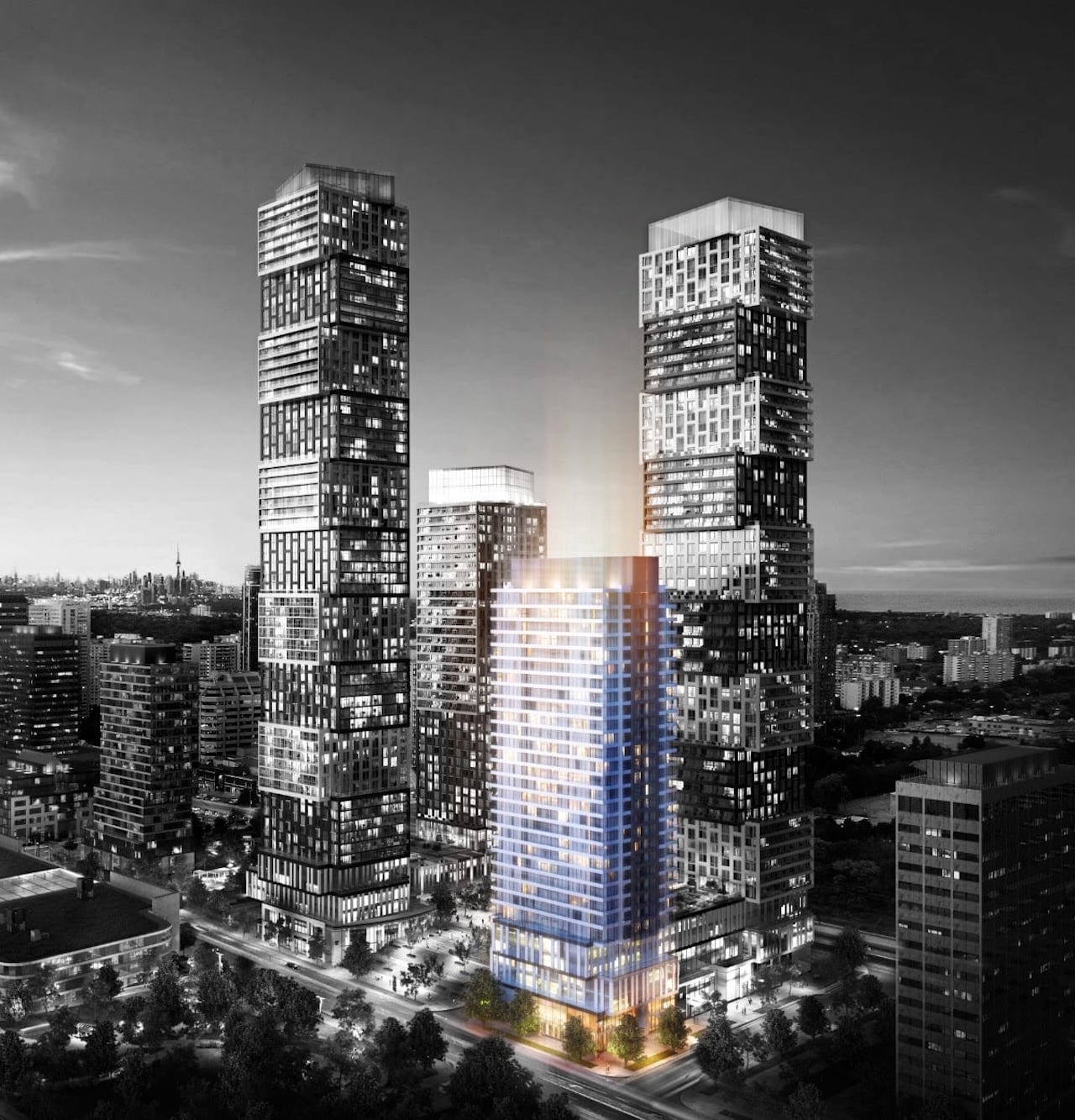 Rendering of Exchange Signature Residences exterior