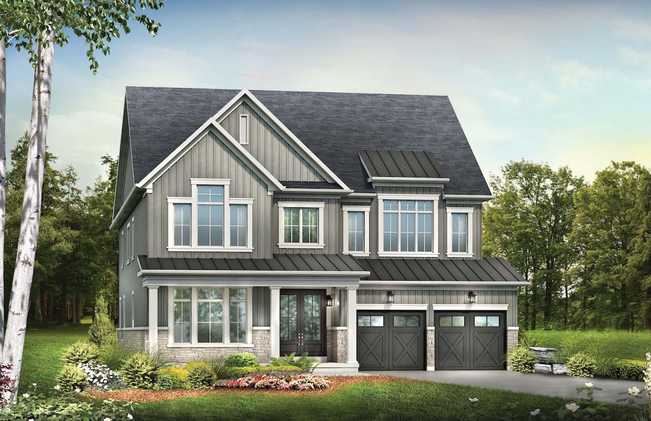 Exterior rendering of a home at Hometown Hillsdale 10