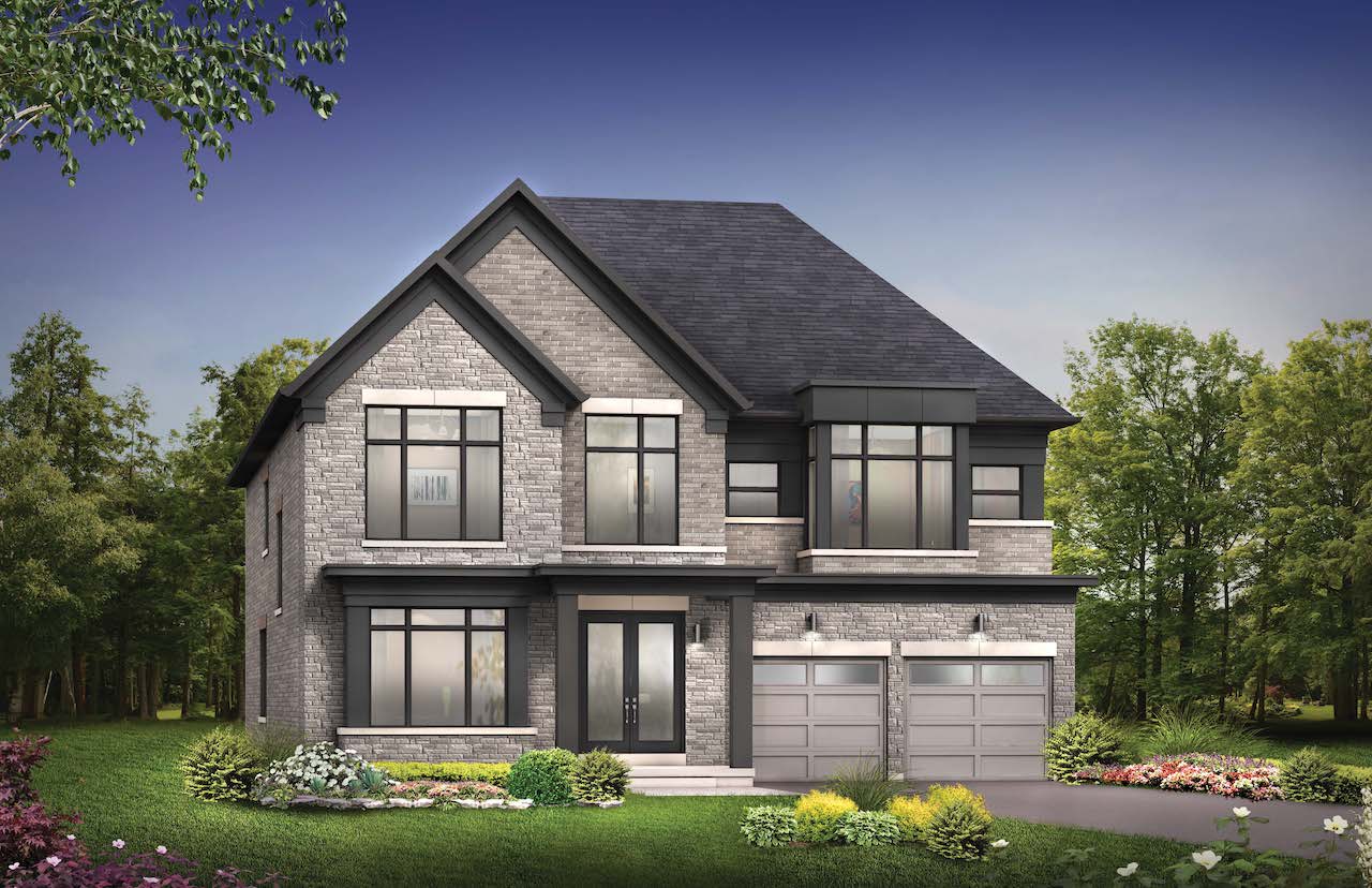 Exterior rendering of a home at Hometown Hillsdale 11