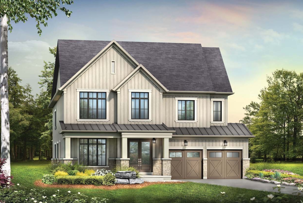 Exterior rendering of a home at Hometown Hillsdale 14
