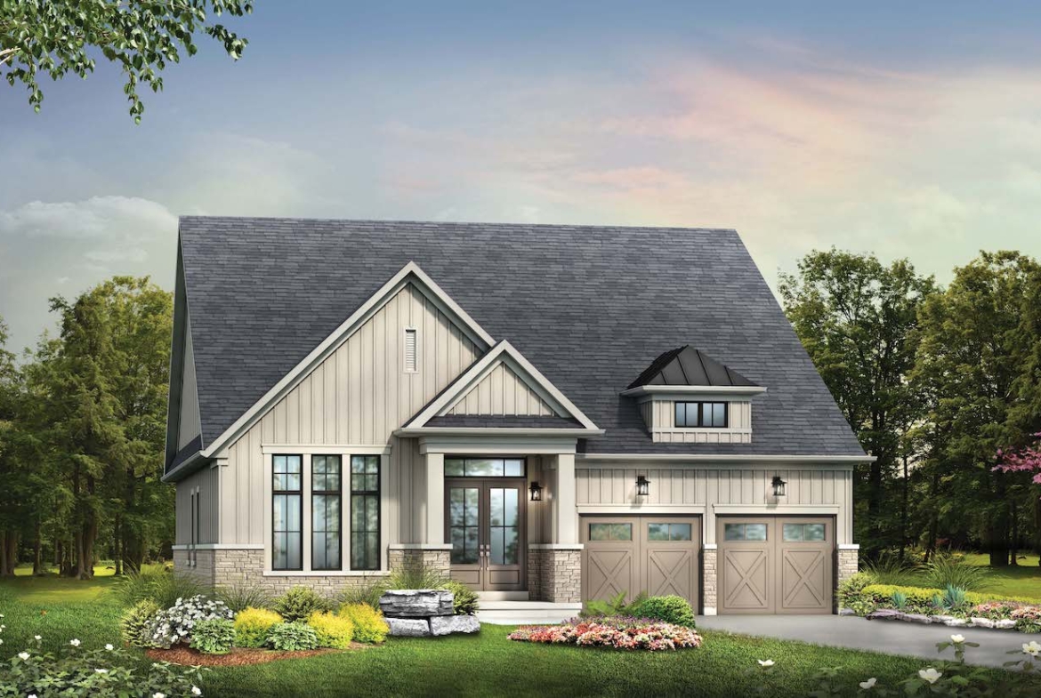 Exterior rendering of a home at Hometown Hillsdale 2