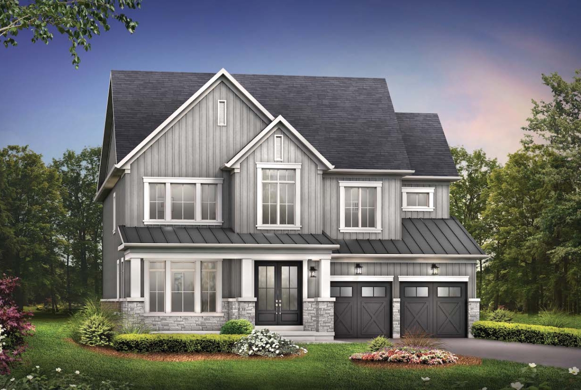 Exterior rendering of a home at Hometown Hillsdale 4