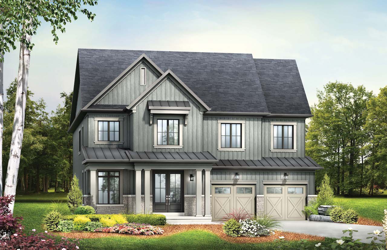 Exterior rendering of a home at Hometown Hillsdale 6
