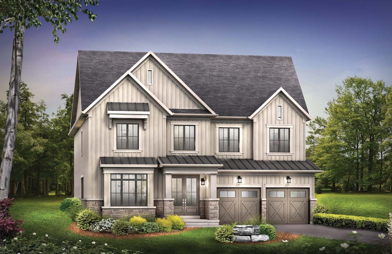 Exterior rendering of a home at Hometown Hillsdale 8