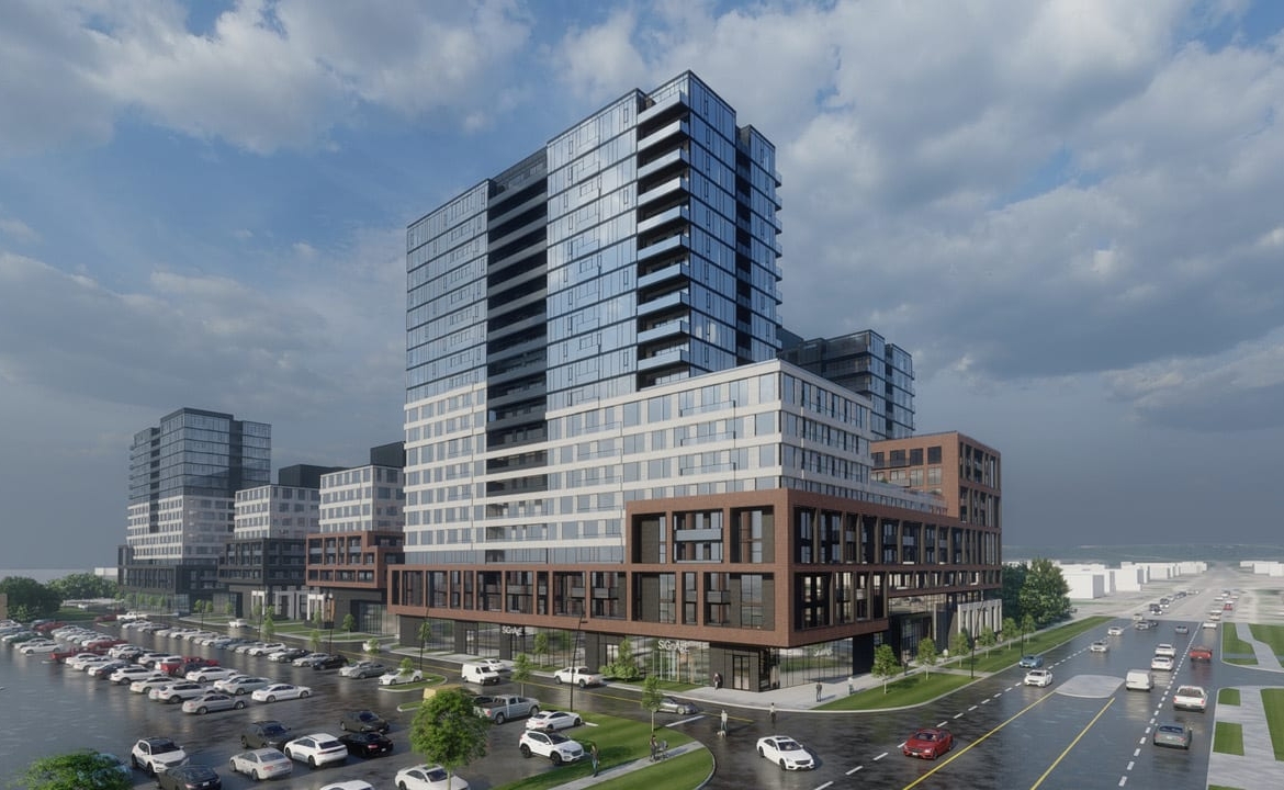 Exterior rendering of Parkway Plaza Condos