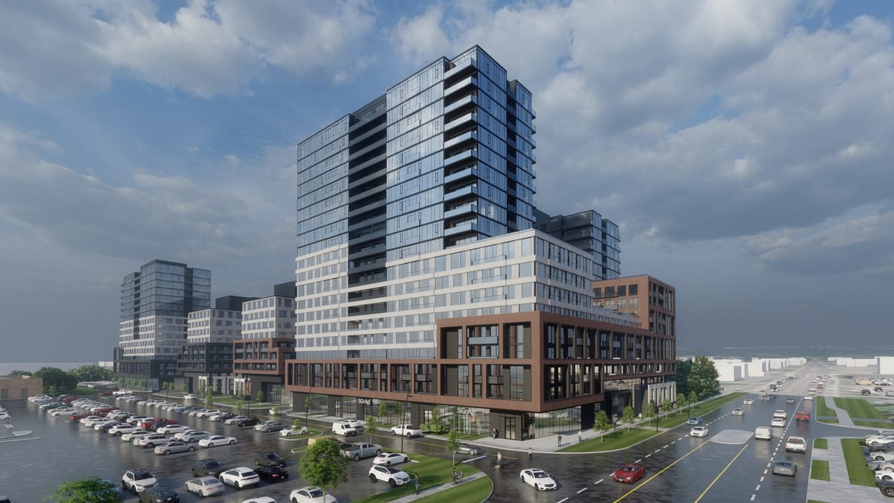 Exterior rendering of Parkway Plaza Condos