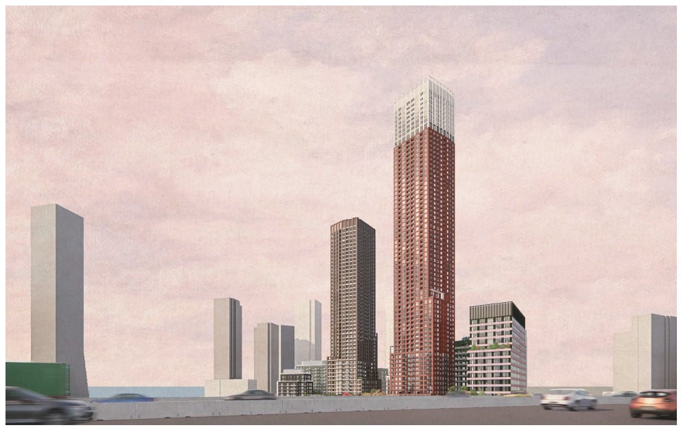 Rendering of Station Square + Park Lawn Gardens full view