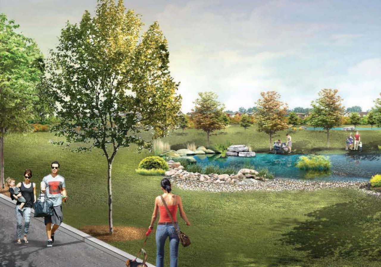 Rendering of Terra Barrie outdoor space