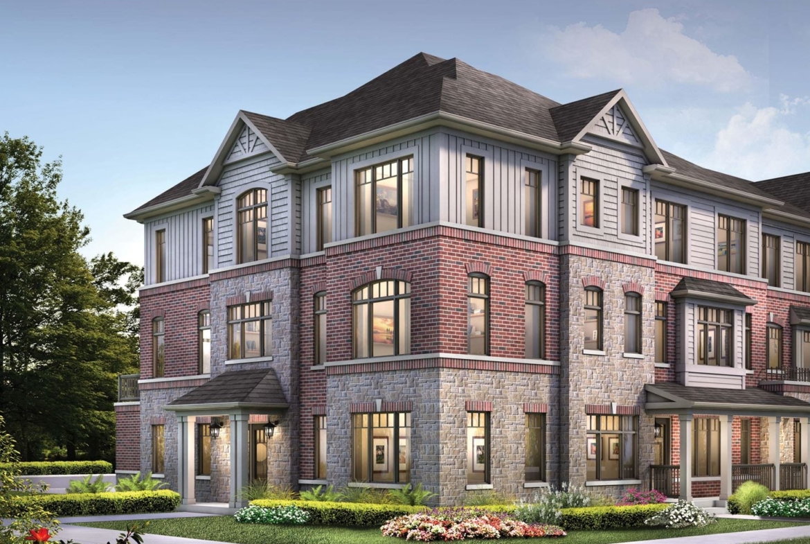 Rendering of Whitevale Towns exterior corner