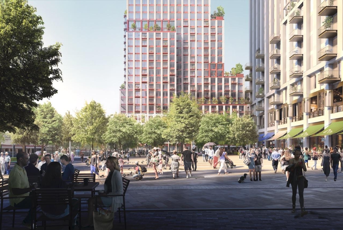 Rendering of 2150 Lake Shore Condos streetscape