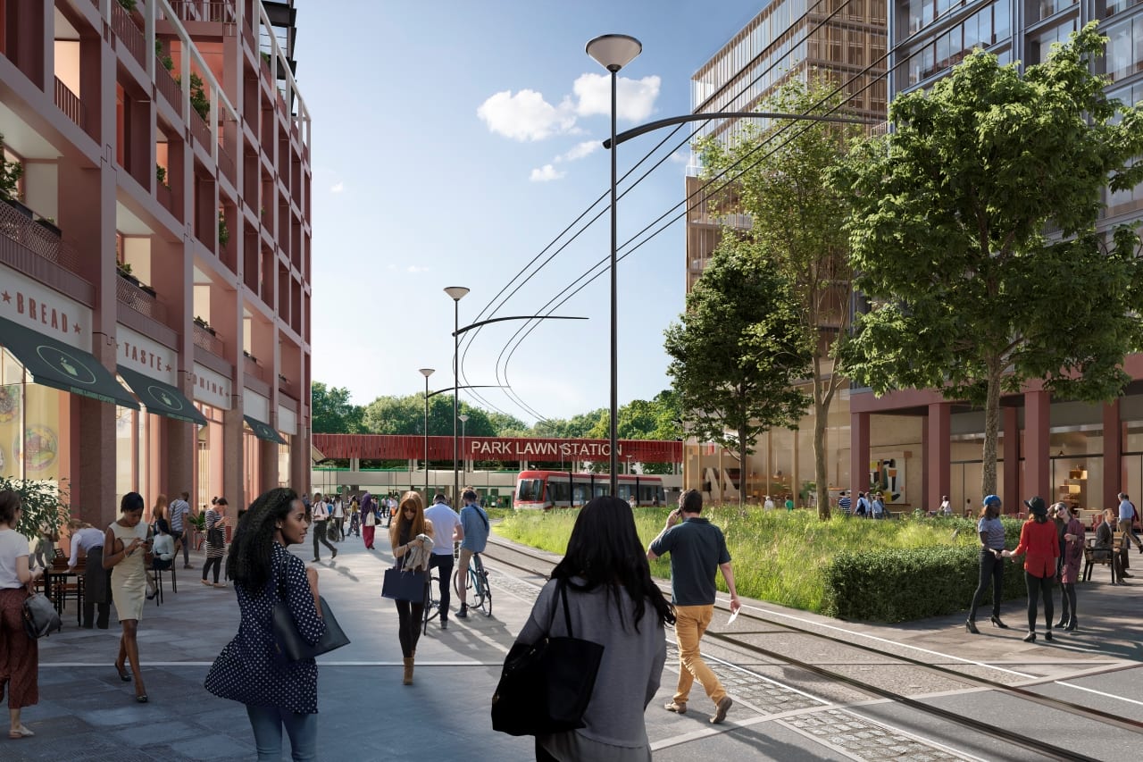Rendering of 2150 Lake Shore Condos walkways