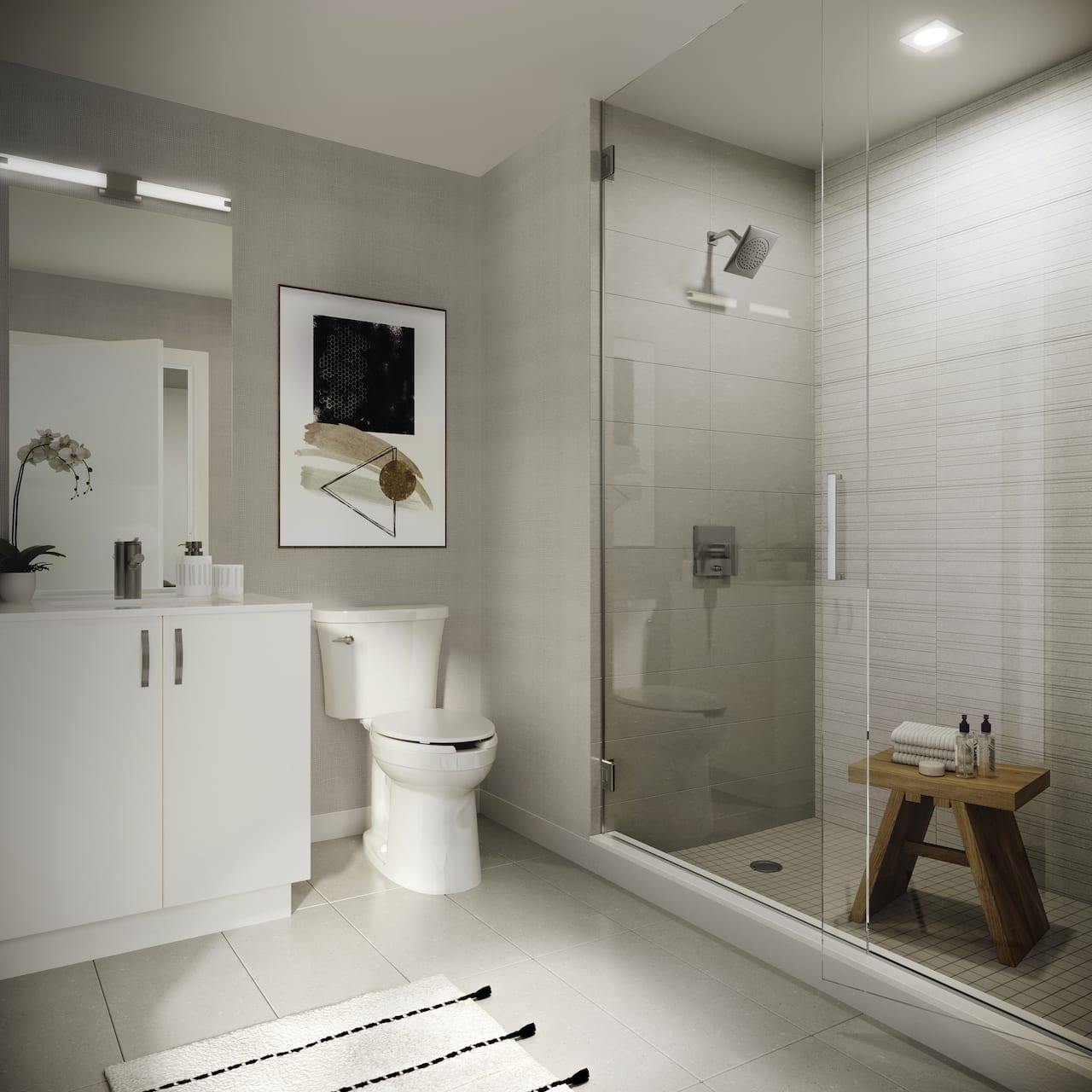Rendering of 75 James condos suite interior ensuite bathroom