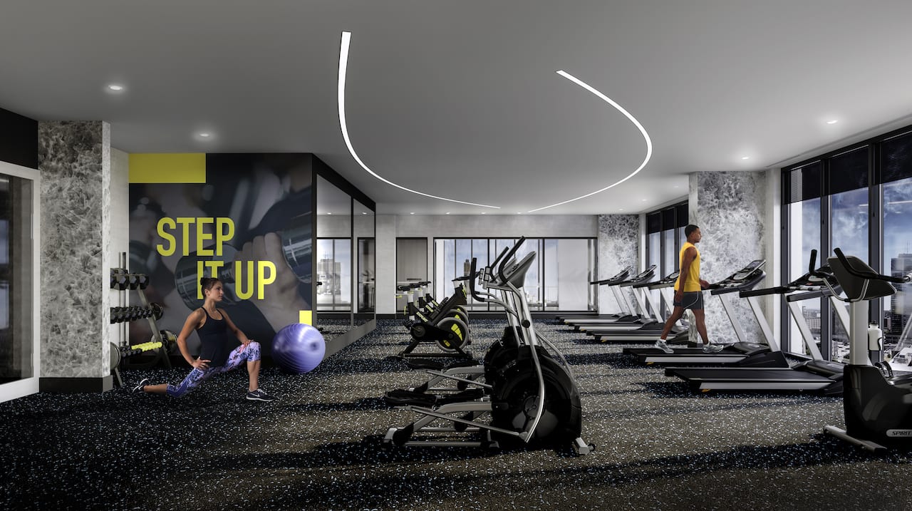 Rendering of 75 James condos interior fitness centre