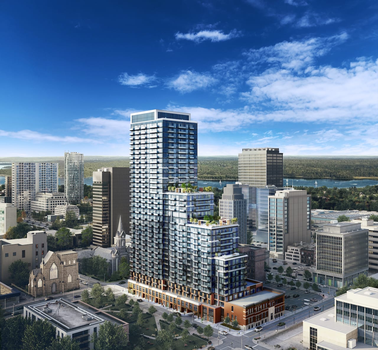 75 James Condominiums Exterior aerial view in Hamilton