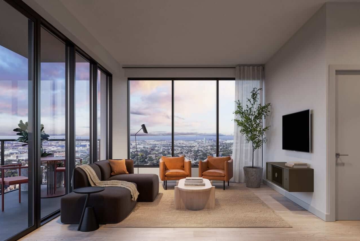 Corktown Condos suite interior living room