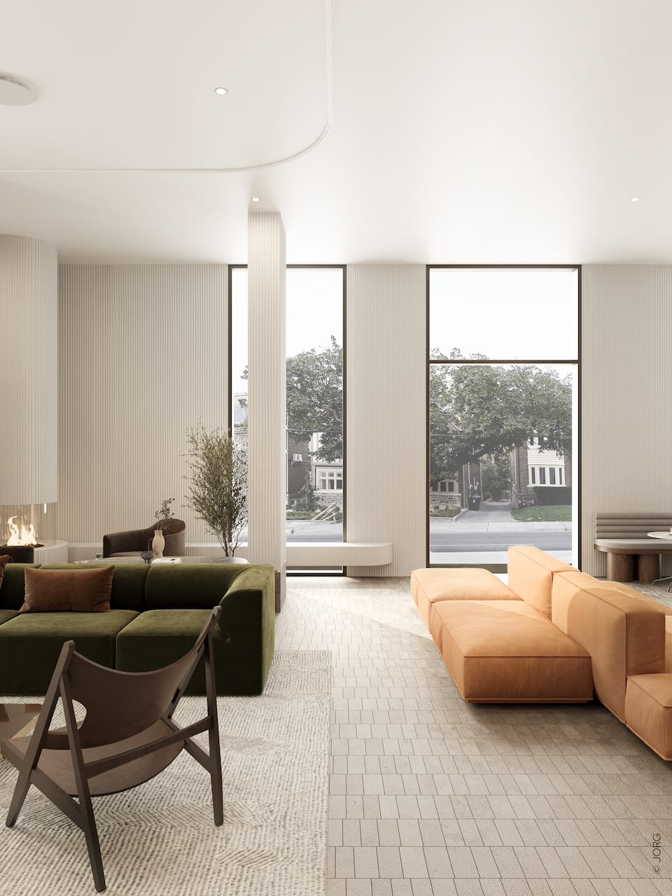 Rendering of Craft Residences party room
