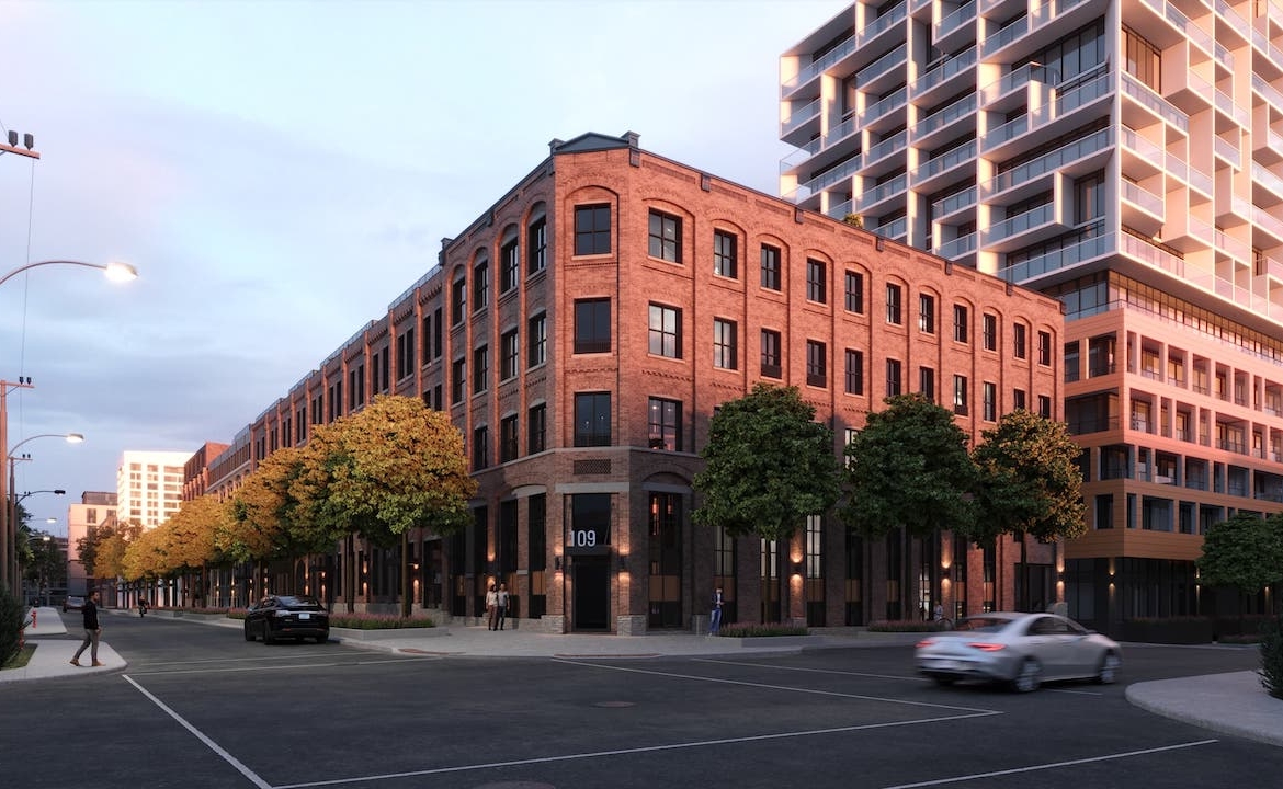 Rendering of The Essery Condos exterior streetview