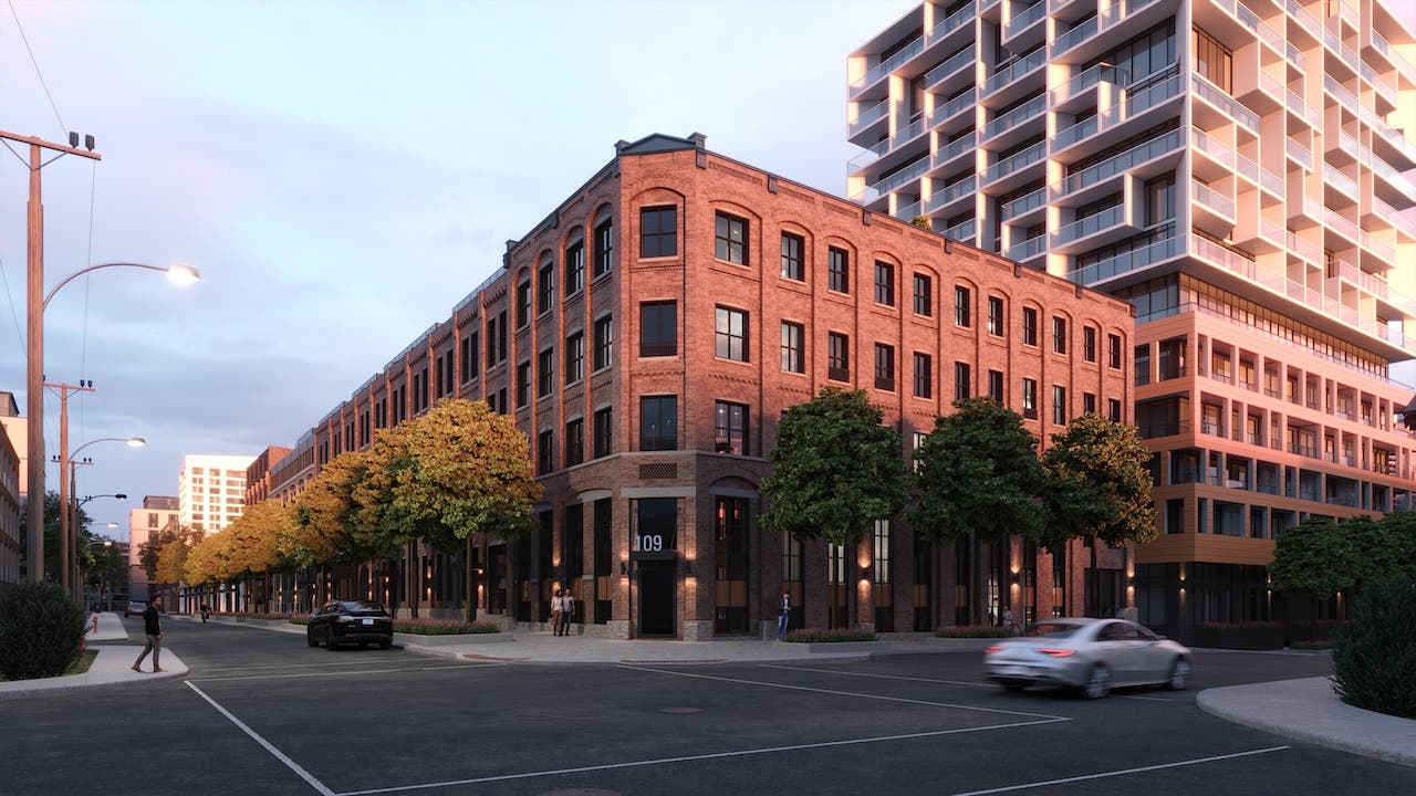 Rendering of The Essery Condos exterior streetview