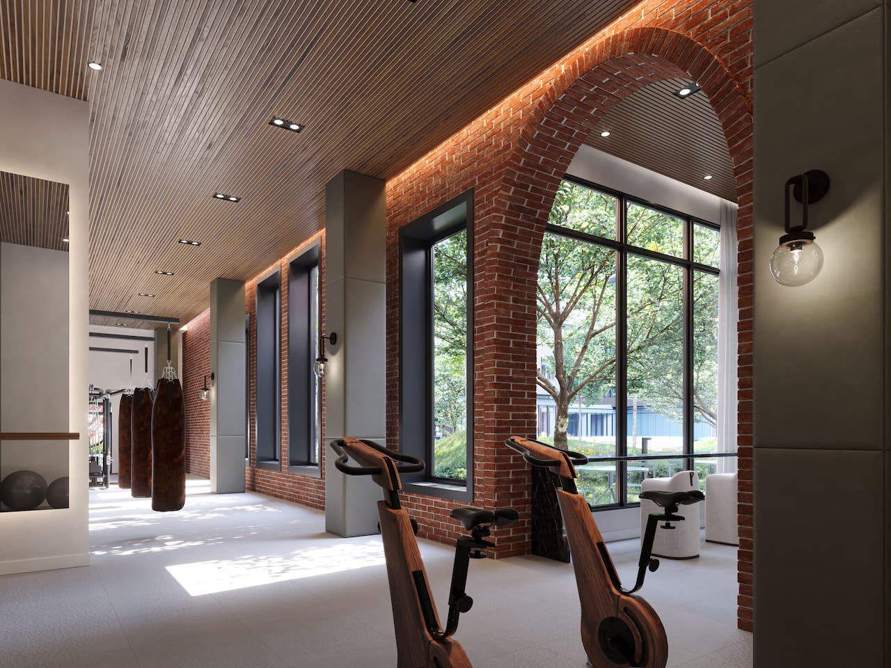 Rendering of The Essery Condos interior gym