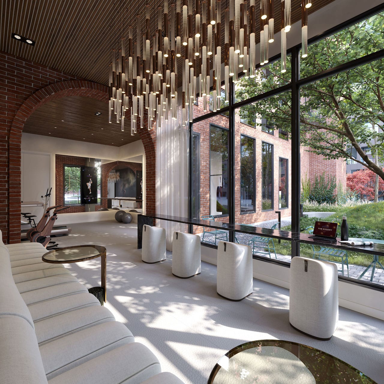 Rendering of The Essery Condos interior lounge