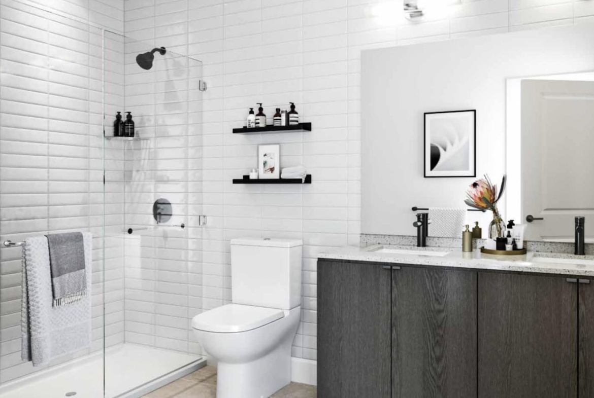 Rendering of The Greenwich Condos suite interior bathroom