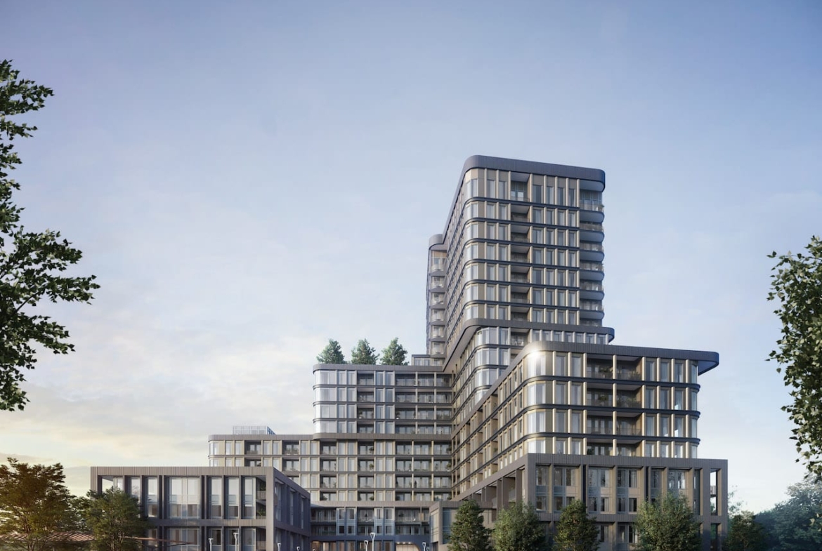 Rendering of The Greenwich Condos exterior full view