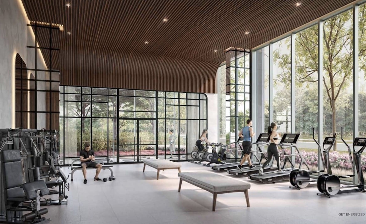 Rendering of The Greenwich Condos fitness centre interior