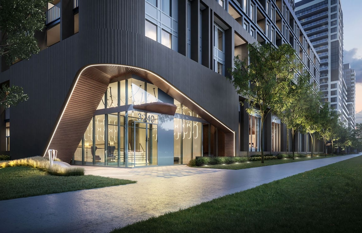 Rendering of The Greenwich Condos exterior entrance