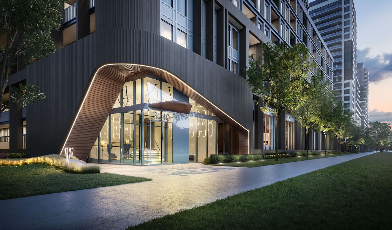 Rendering of The Greenwich Condos exterior entrance