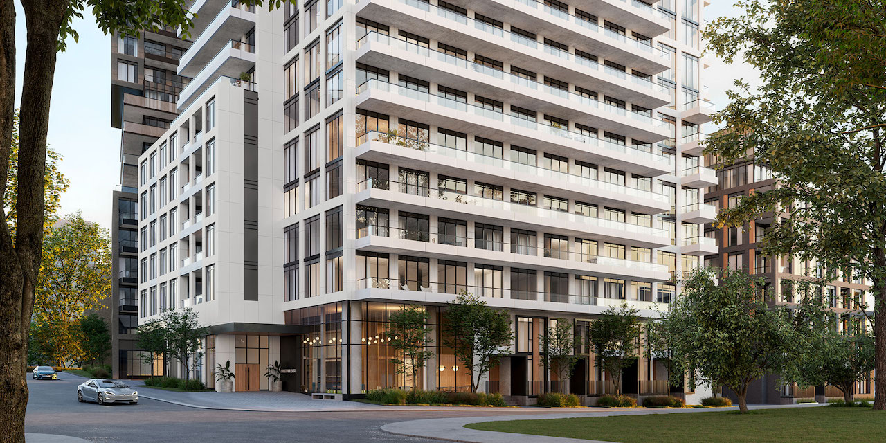 Exterior rendering of Corktown Condos in Hamilton