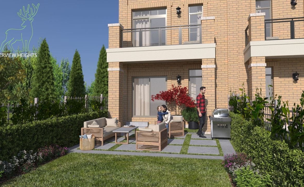 Rendering of DeerView Heights exterior backyard