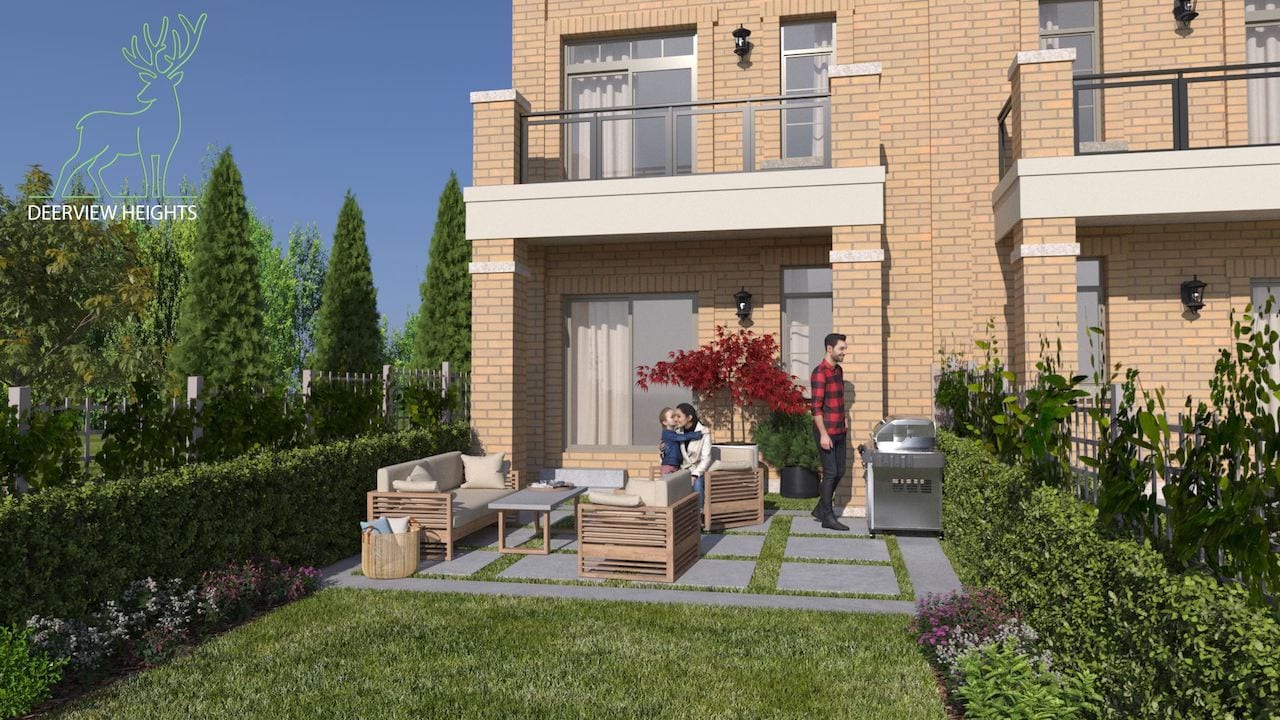 Rendering of DeerView Heights exterior backyard