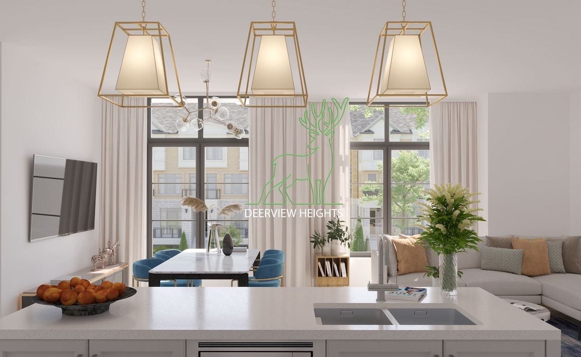 Rendering of DeerView Heights interior living room open concept