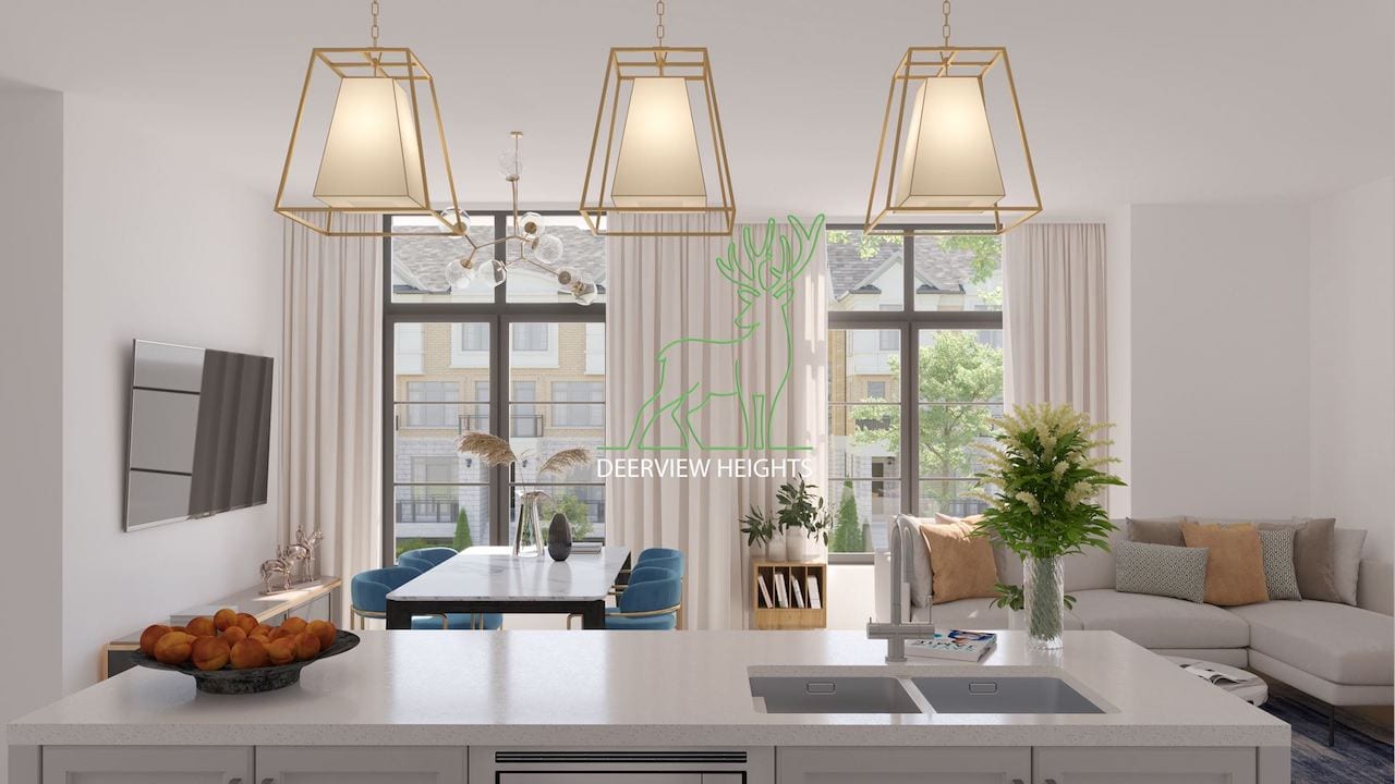 Rendering of DeerView Heights interior living room open concept