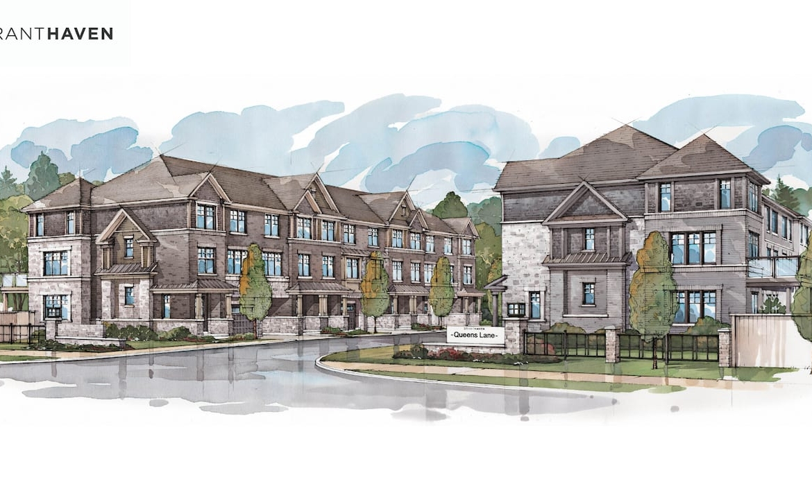Rendering of Queens Lane Towns exterior community