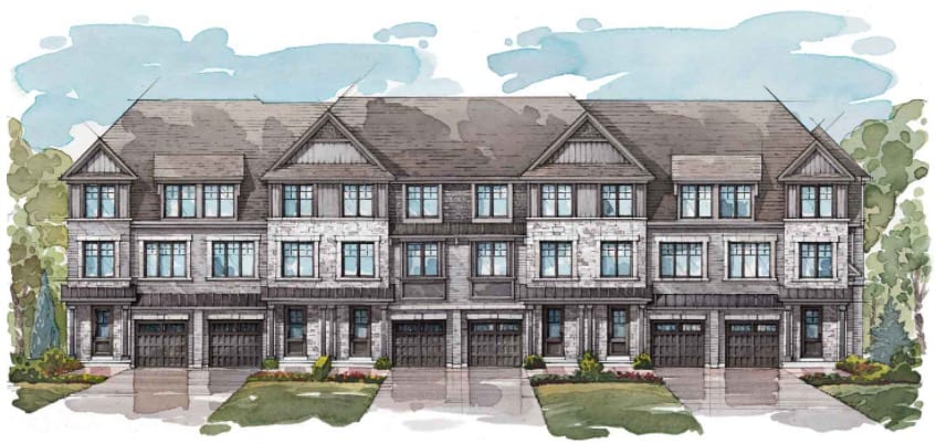 Rendering of Queens Lane Towns exteriors