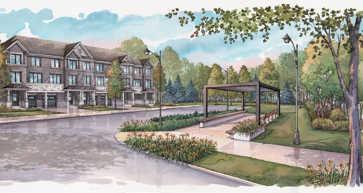 Rendering of Queens Lane Towns parkette