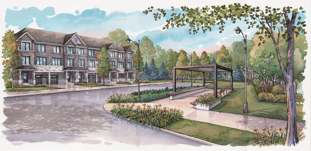Rendering of Queens Lane Towns parkette