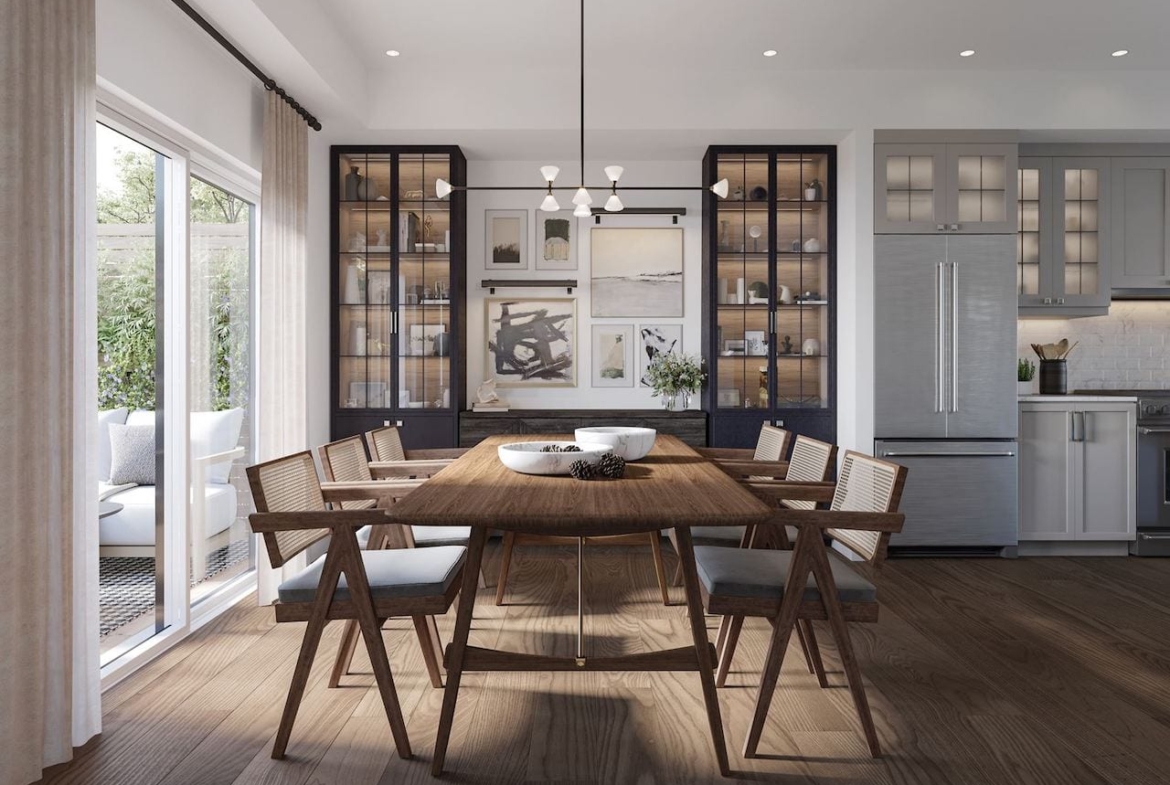 Rendering of Queens Lane Towns interior dining room