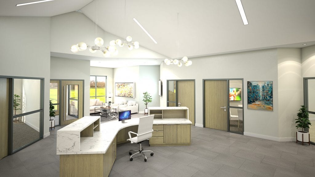 Rendering of The W Condos lobby